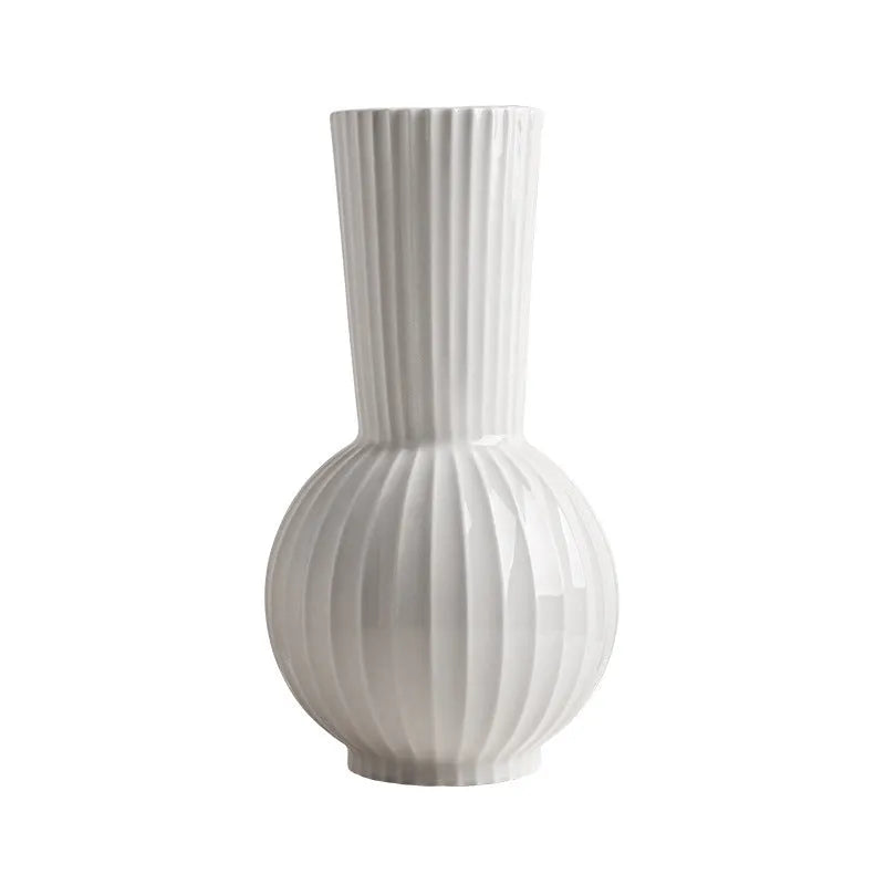 Ball striped ceramic vase collection in American country style with six design options