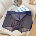 Men's seamless boxer shorts in quick-drying nylon fabric, shown in multiple colour options