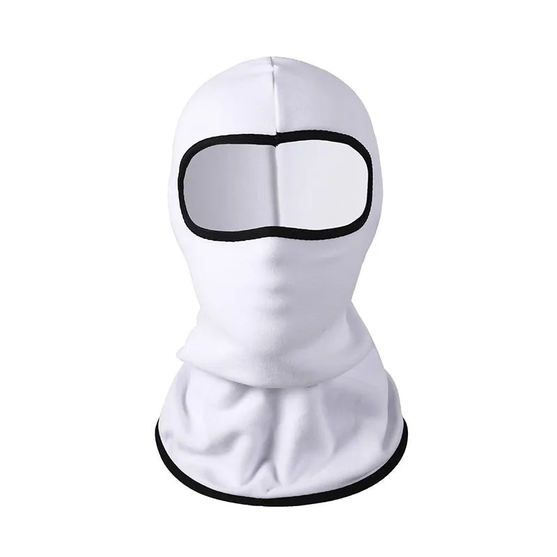 A cotton motorcycle head cover and gloves set for men and women, shown in a patterned colour.