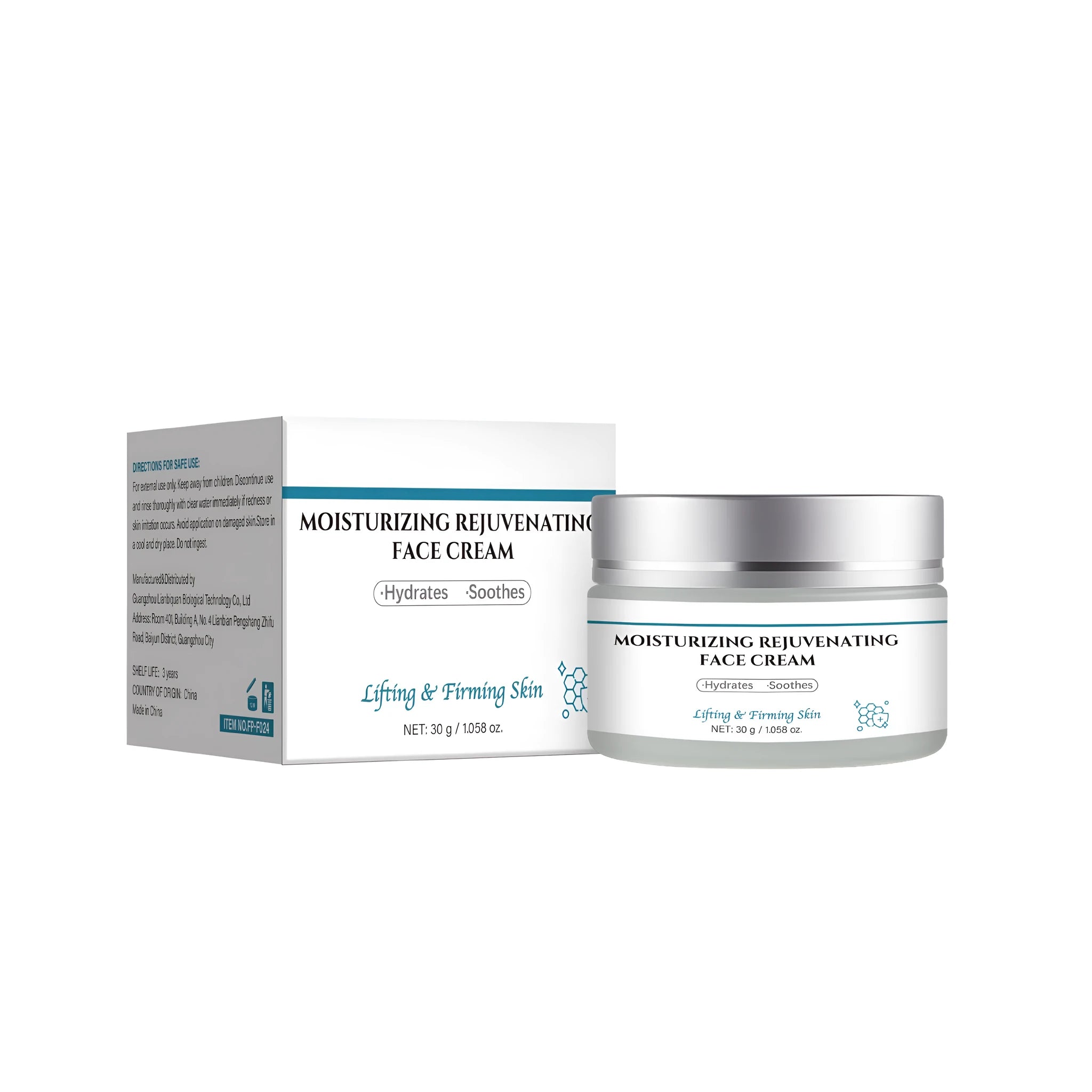 30g jar of FP-F024 anti-aging cream for facial skincare
