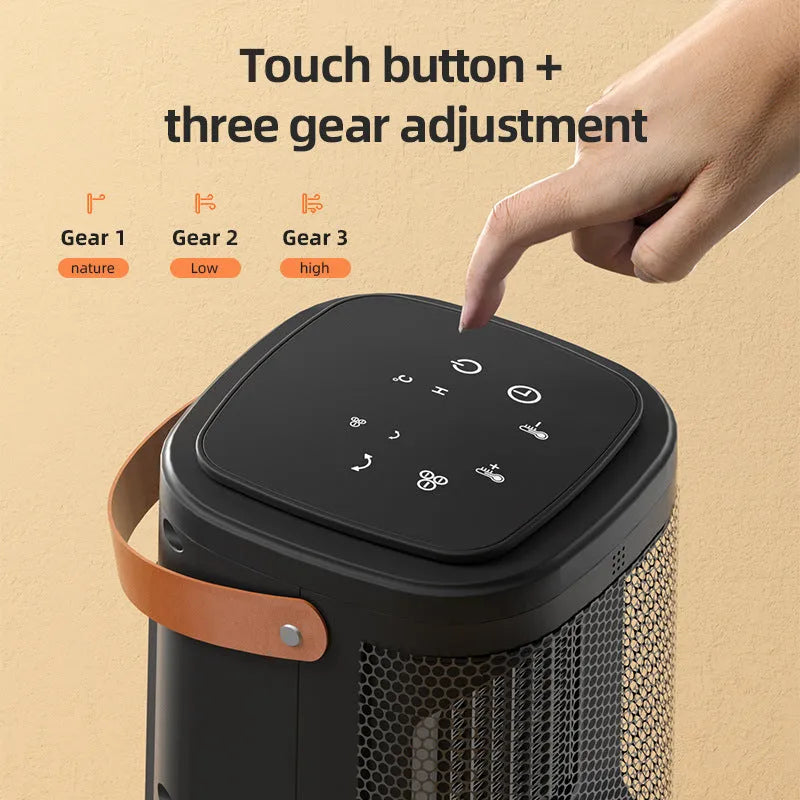 Hot and cold air heating radiator with touch screen remote control, 157mm by 253mm dimensions
