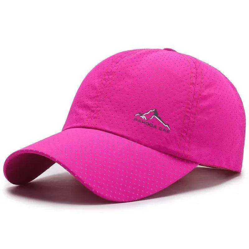 Korean-style adjustable baseball cap in polyester fabric with dome crown design for summer sun protection