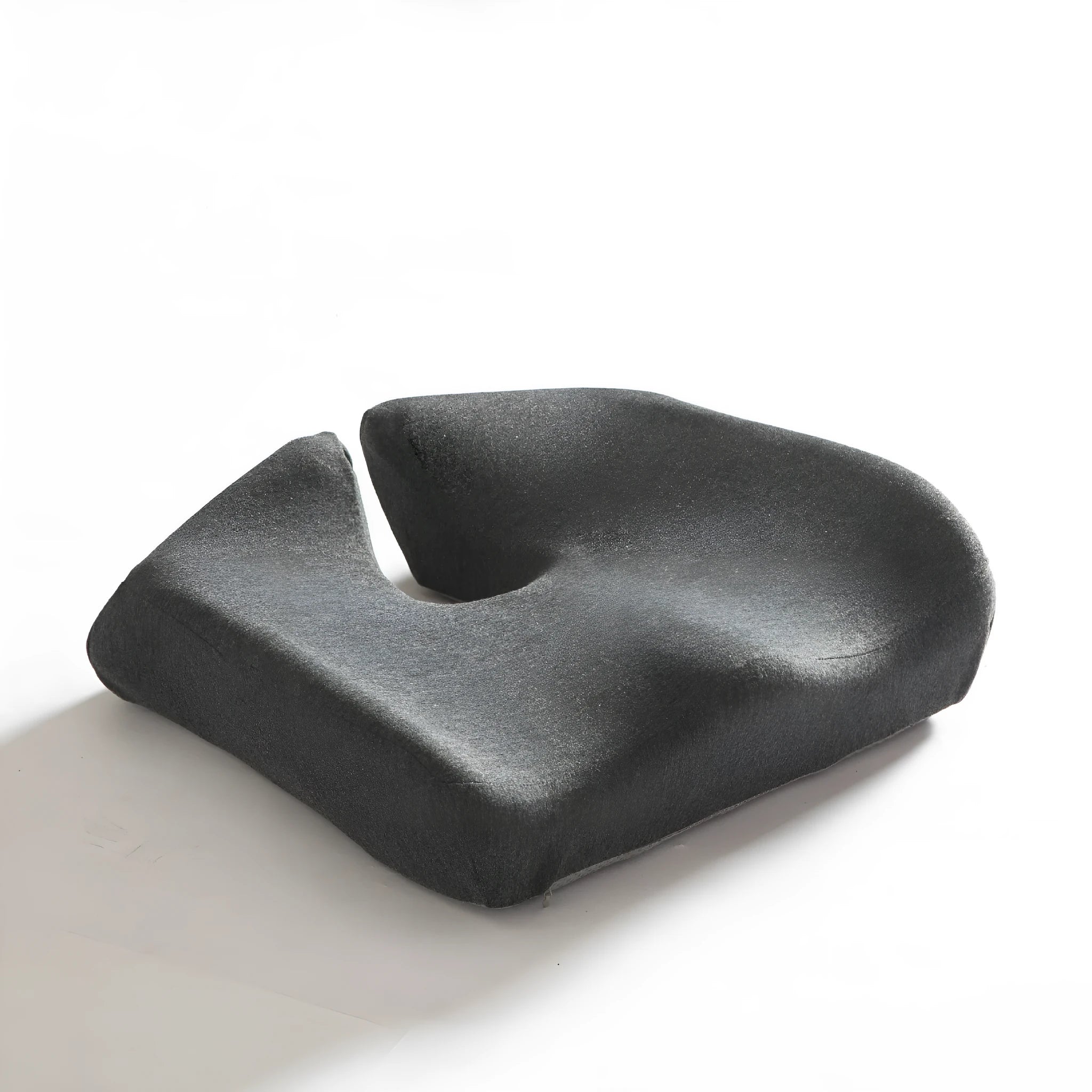 Memory foam office seat cushion measuring 36x40x11cm with solid-colour polyester cover