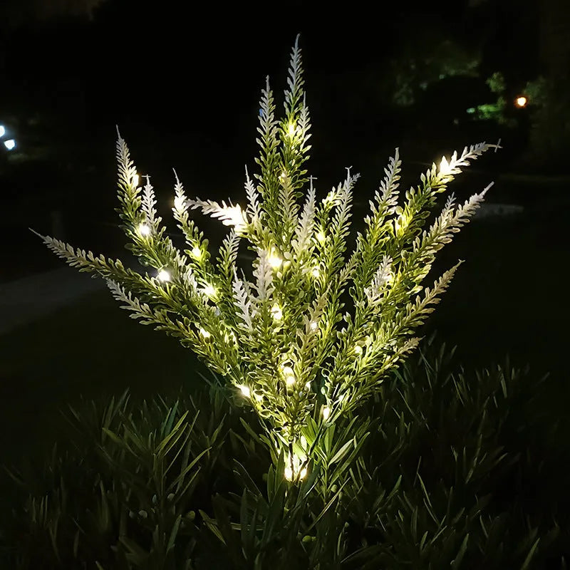 74cm solar LED garden light with flower shape design in lavender colour for outdoor courtyard decoration