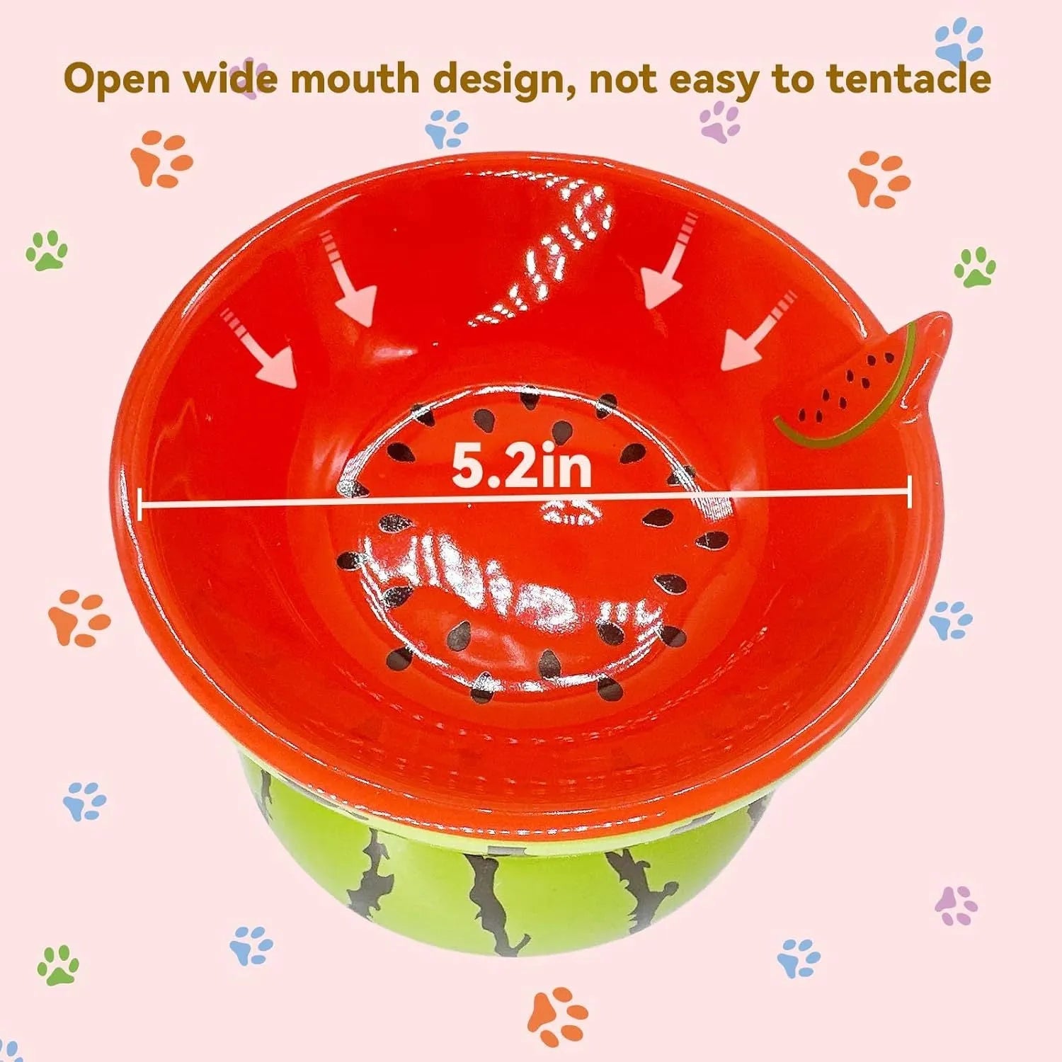 Ceramic raised cat bowl with tilted design and slip-resistant base for food and water feeding