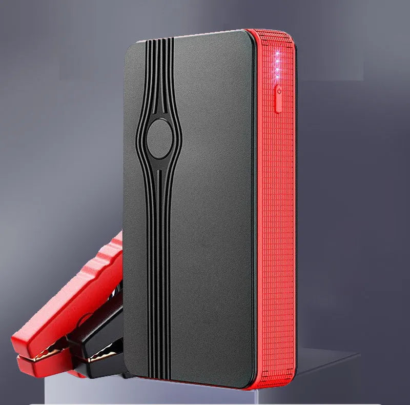 Red K4-E automobile emergency starting power supply with compact rectangular design