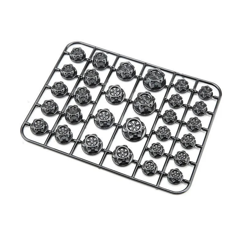 Set of 30 coloured ABS plastic motorcycle screw covers for engine modification