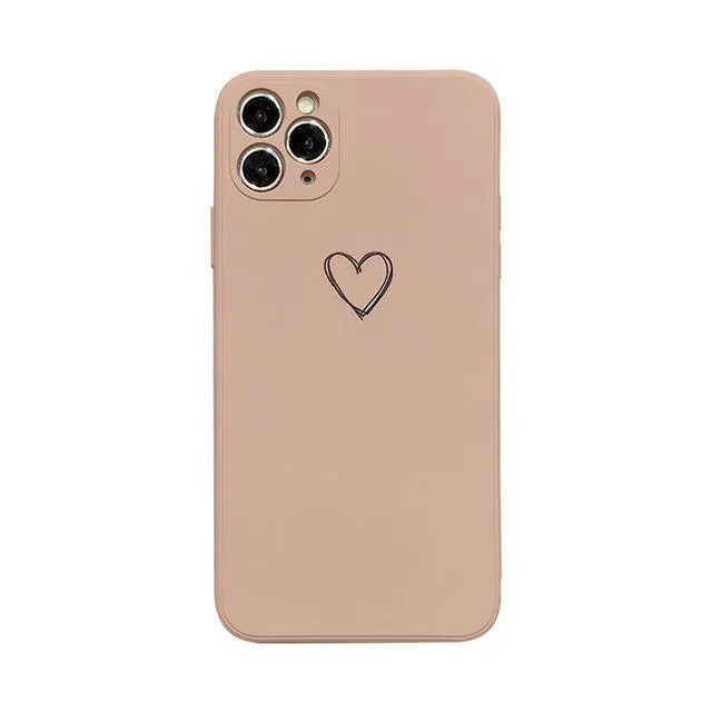 Silicone TPU phone case for Apple iPhone in solid colours black, green, pink, purple, red, white, grey, light green.