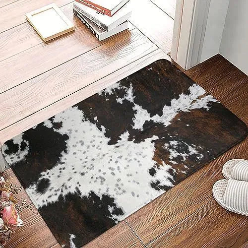 Personalised flannel floor mat in square shape with coastal starfish print and polyester fibre material