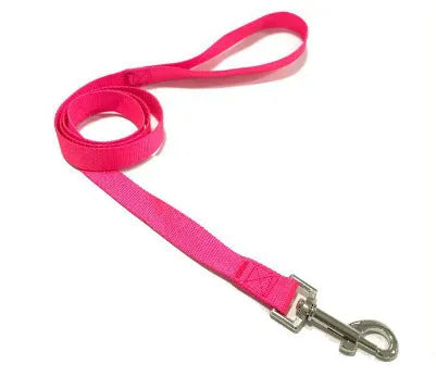Solid colour dog training rope leash with hand-holding handle in various colour options