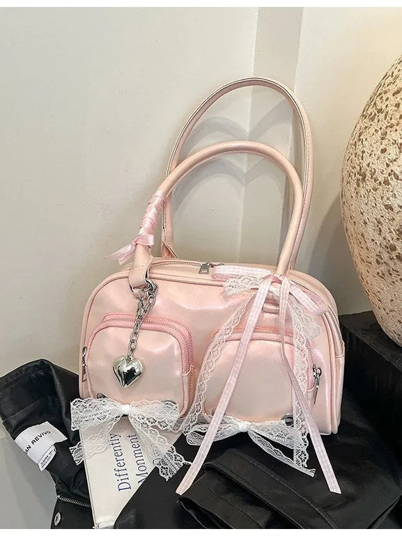 Soft PU leather women's shoulder bag with horizontal square design and cross-body straps