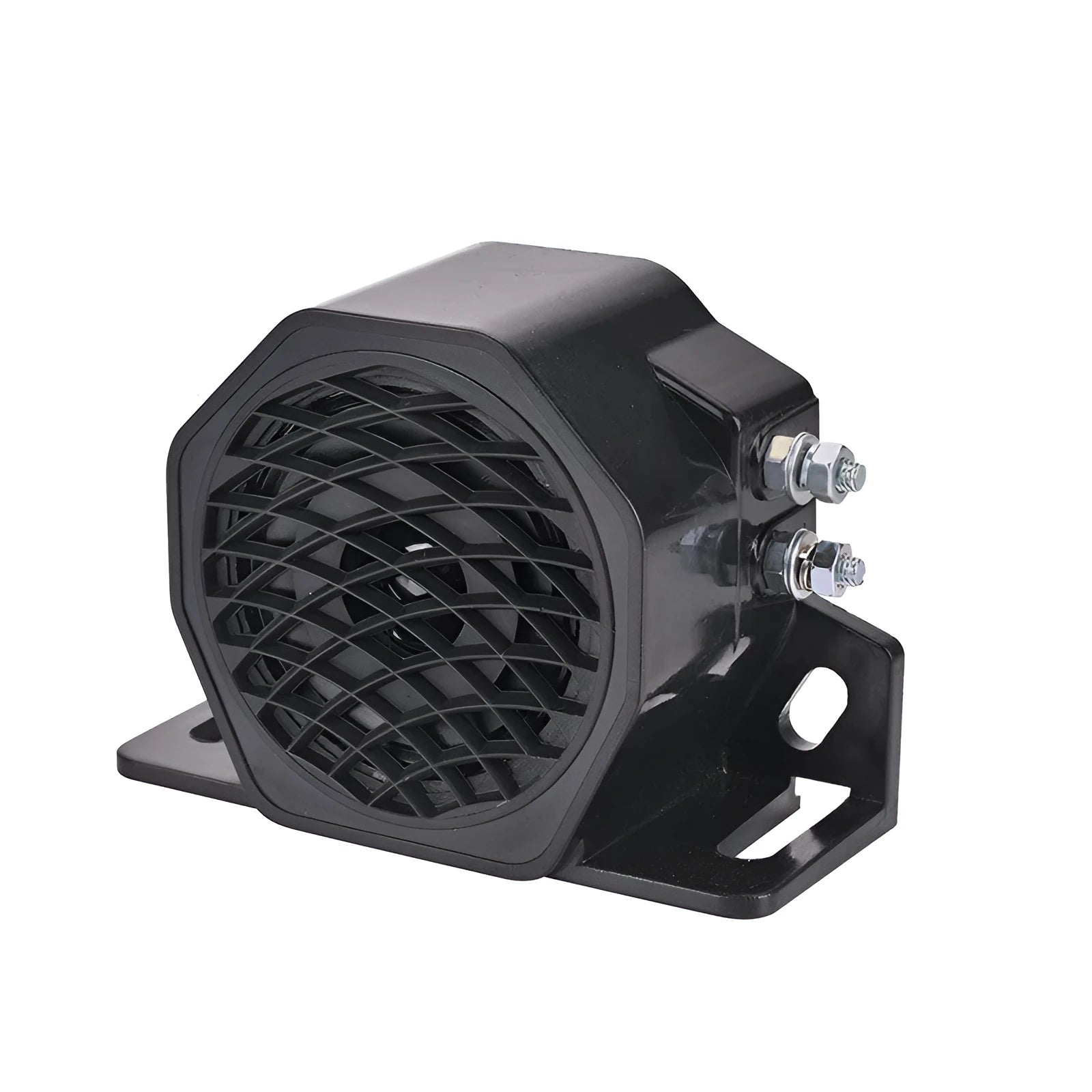 Black GQ-208A reversing horn for 12-80V vehicle systems with 105dB sound output