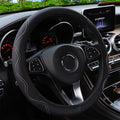 Elastic steering wheel cover with embossed corrugated pattern fitting 37-38 cm diameter wheels