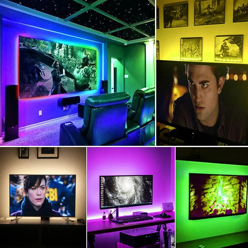 Flexible LED strip light with 30 beads per metre for TV and computer background lighting