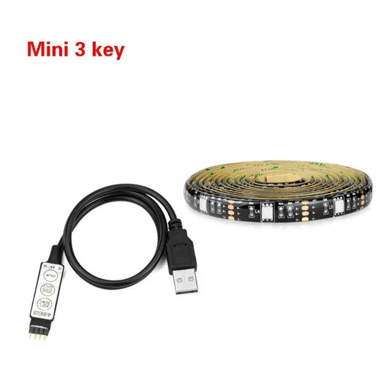 Flexible LED strip light with 30 beads per metre for TV and computer background lighting
