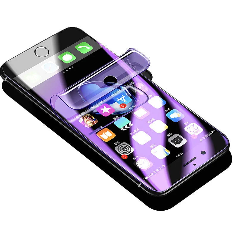 Curved hydrogel screen protector for Samsung smartphones with matte finish
