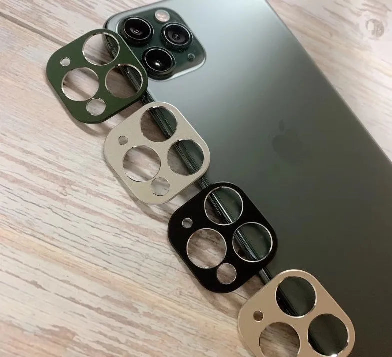 Metal lens protection ring for iPhone 11 and 11 Pro back cover in various colour options
