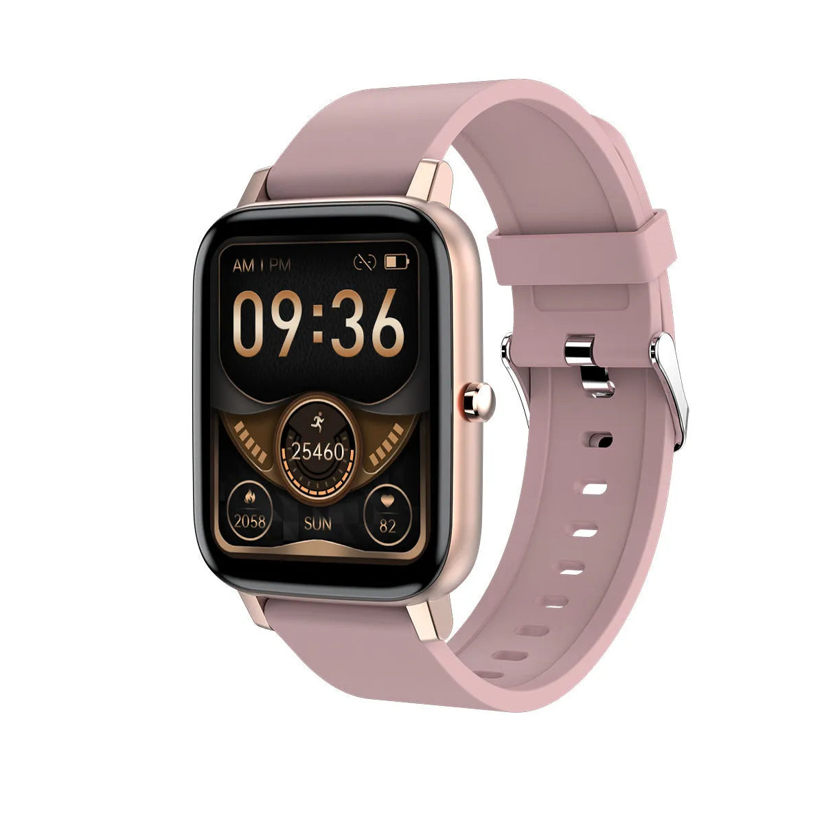 H80 smart watch with black silicone strap showing ECG and blood oxygen monitoring on its 1.69-inch touch screen