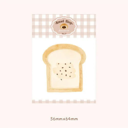 Pack of Food Bread Handbook Note Paper showing 30 sheets and back card in 85mm by 120mm size