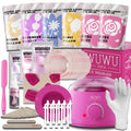 WUWUVISTA professional hard wax hair removal kit with wax warmer, beads, applicators and aftercare products