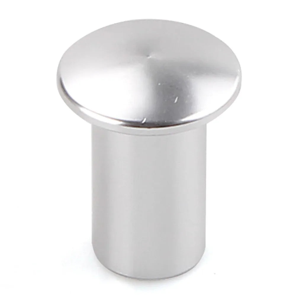 Aluminium alloy car handbrake replacement cap in gold, silver, black, blue, and red colours for vehicle modification