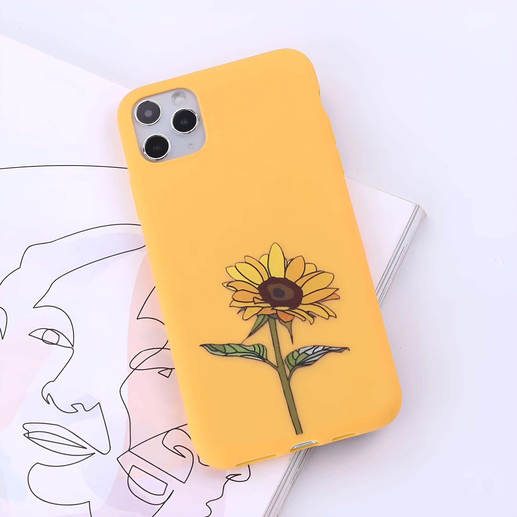 Painted TPU mobile phone back cover case for Apple iPhone in multiple colour options.