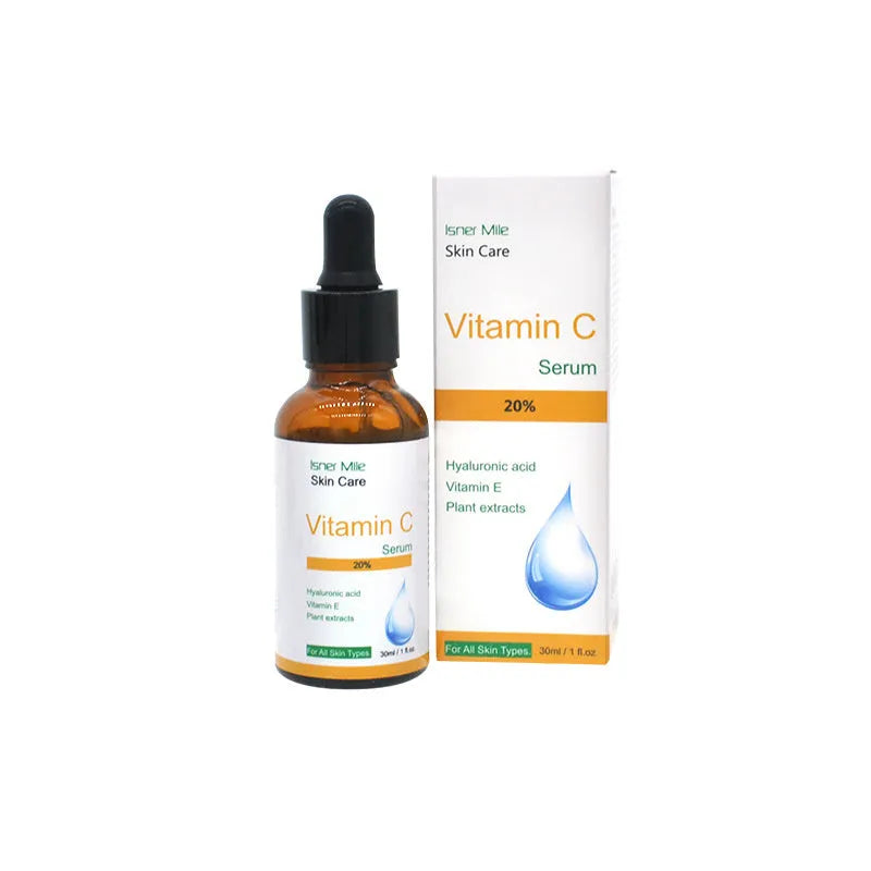 30ml bottle of vitamin C serum essence for skin brightening and firming