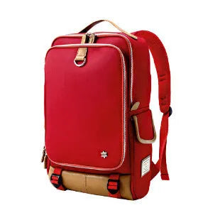 Modern large capacity Oxford cloth backpack in seven colour options showing 30cm width
