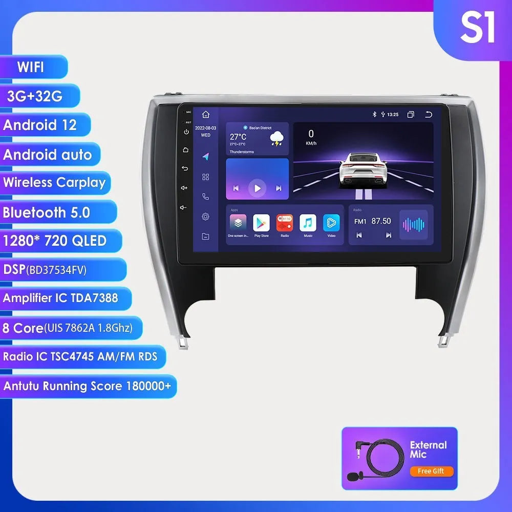 10 inch Toyota Camry 2015 vehicle-mounted MP5 navigator with carplay compatibility