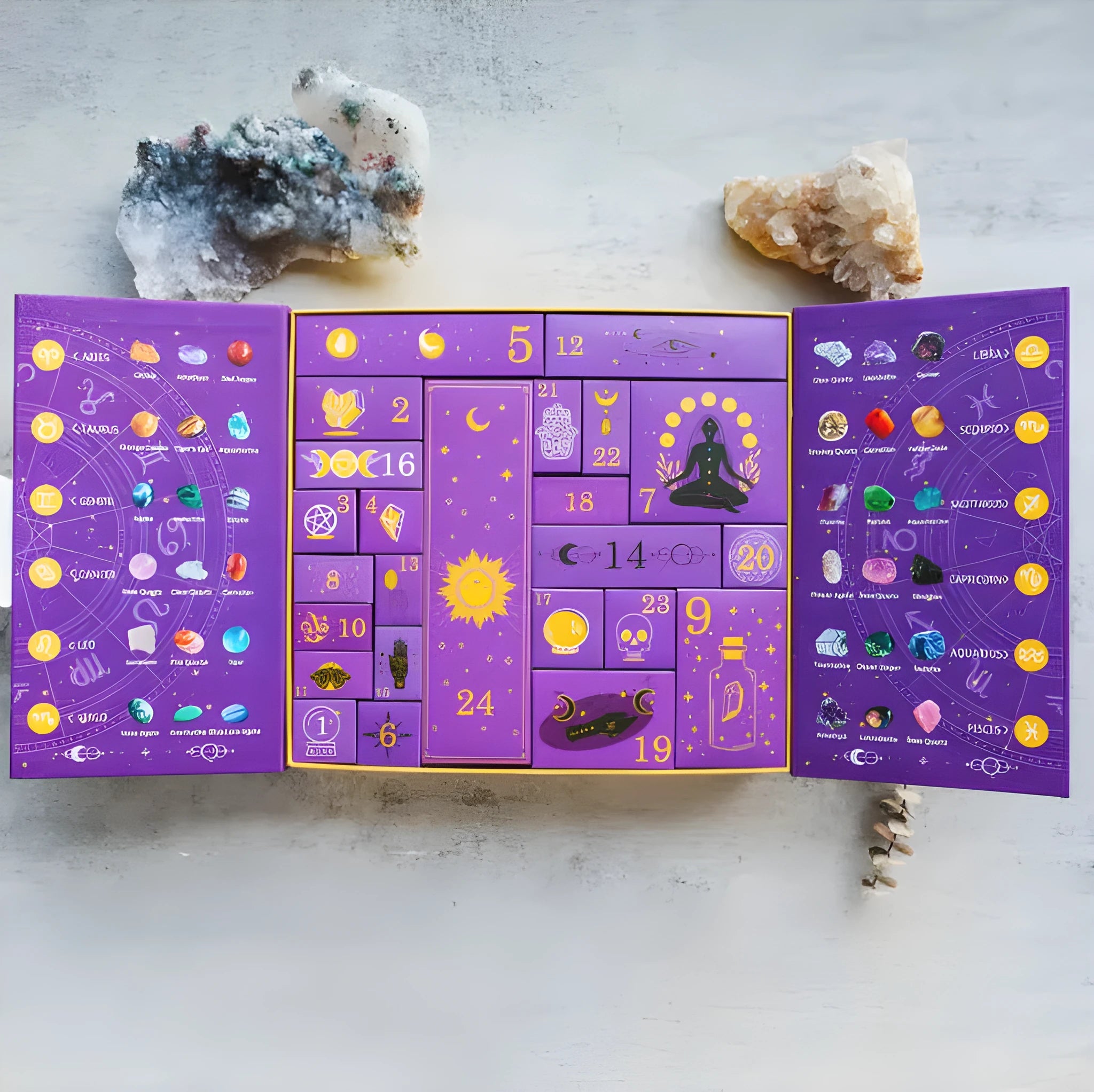 Crystal Halloween Countdown Gift Box paper decoration with 33.5cm width dimensions