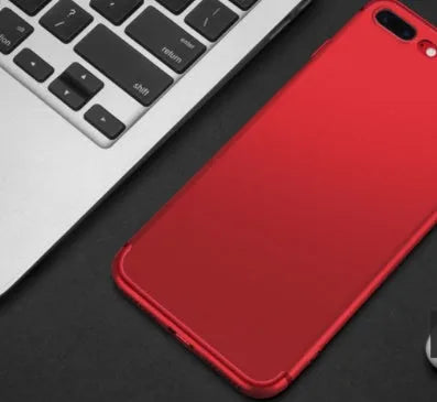 Flexible TPU silicone iPhone case in black, blue, red and white colours compatible with multiple iPhone models