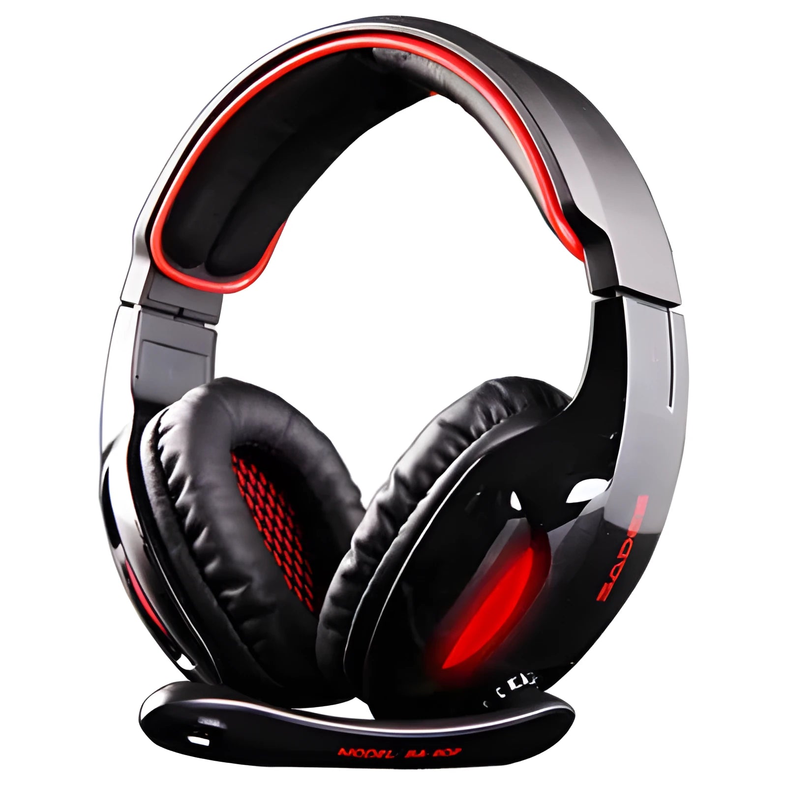 Black SADES SA 902 USB wired gaming headset for PC with LED lights on ear cups.