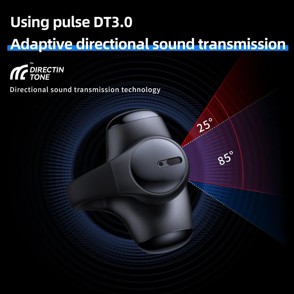 Black and white T306 Bluetooth wireless clip-on gaming headset with sports earhook design