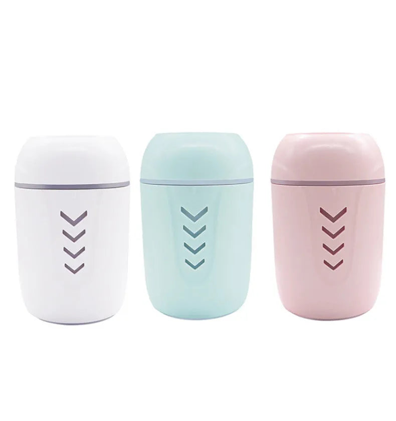 X3 portable car humidifier in columnar design with blue colour option showing mist outlet