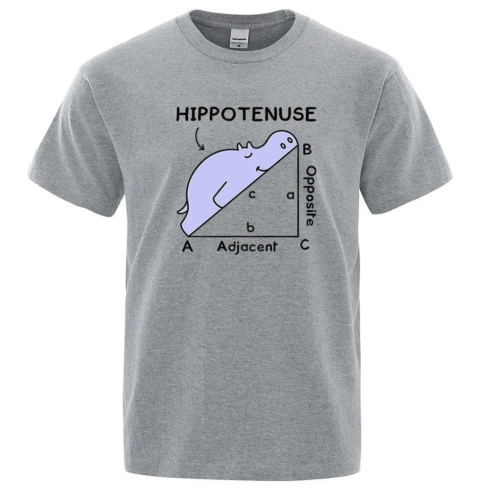 Hippotenuse Opposite Adjacent printed cotton T-shirt in loose fit style available in multiple colours