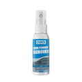 Automotive iron powder rust remover spray bottle with sponge applicator for car bodywork.