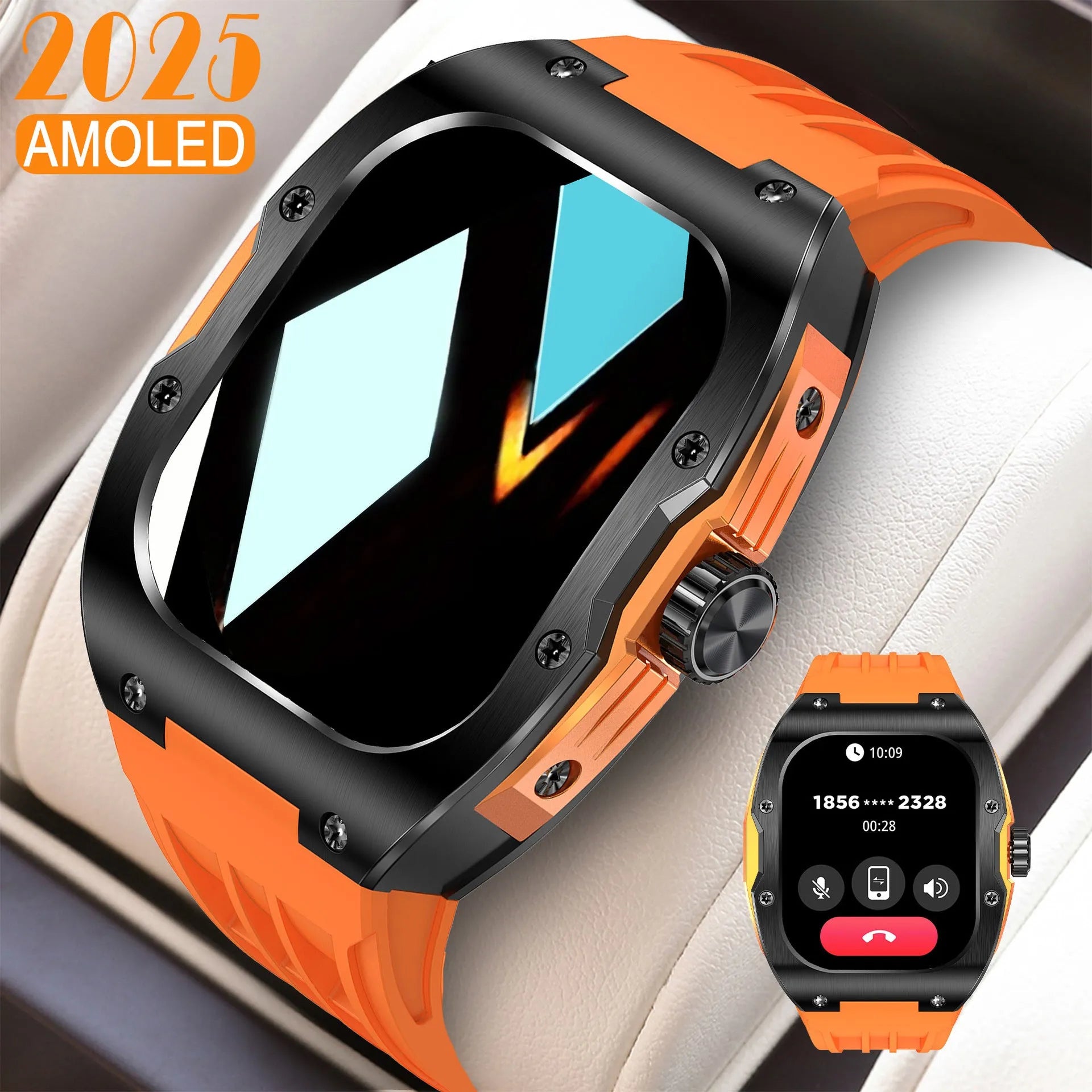 Smart watch fitness sports bracelet with AMOLED display and Bluetooth calling capability