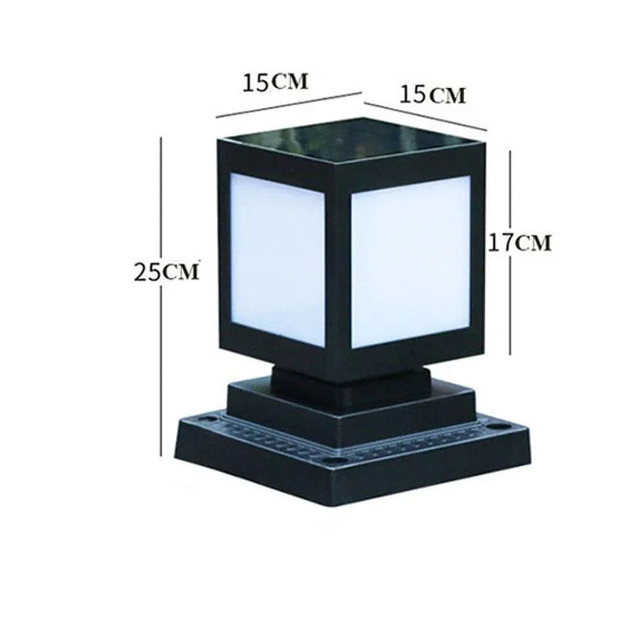 Solar garden lights with LED illumination for outdoor courtyards and tables