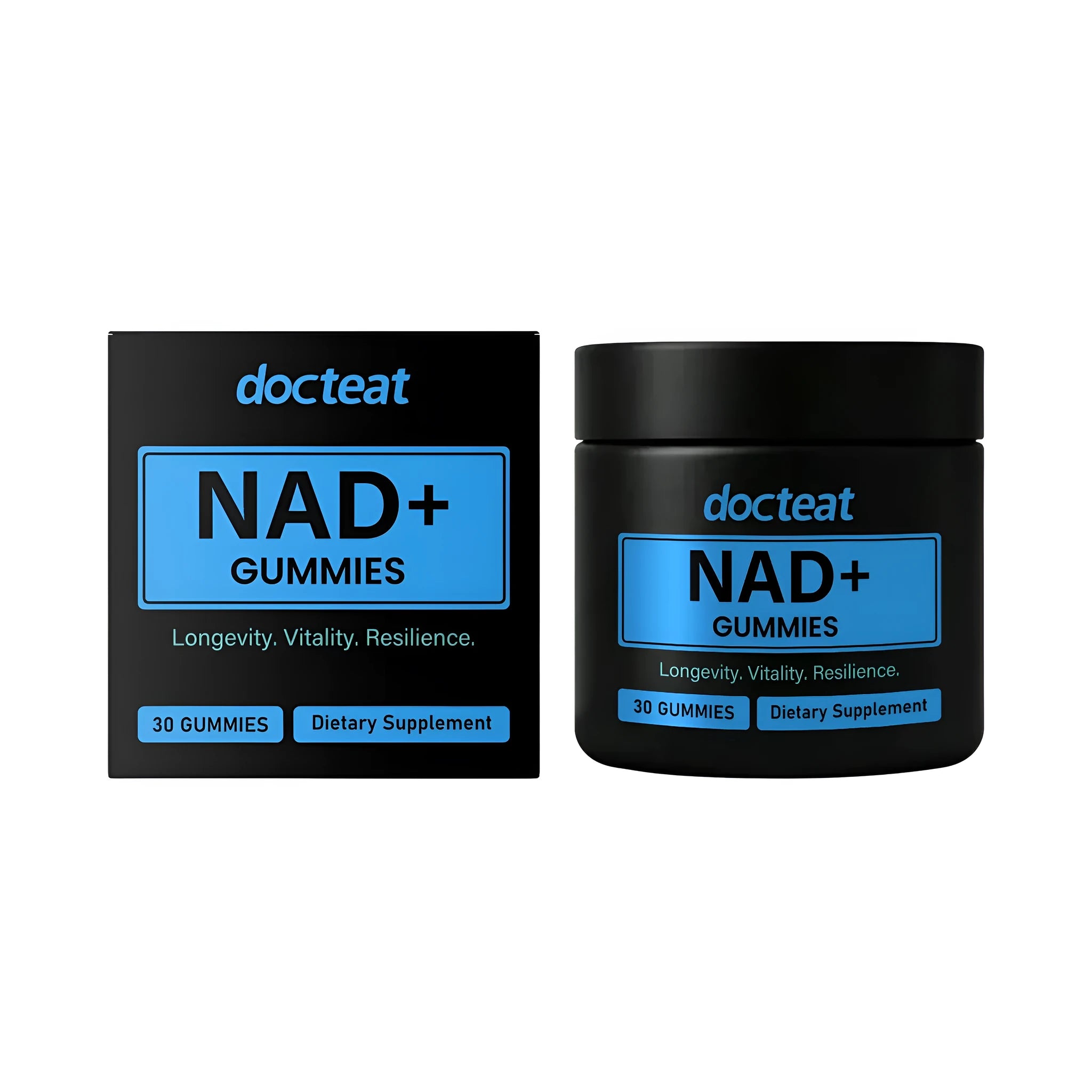 Soft candy NAD and nicotinamide nucleoside supplement gummies in 30 count package