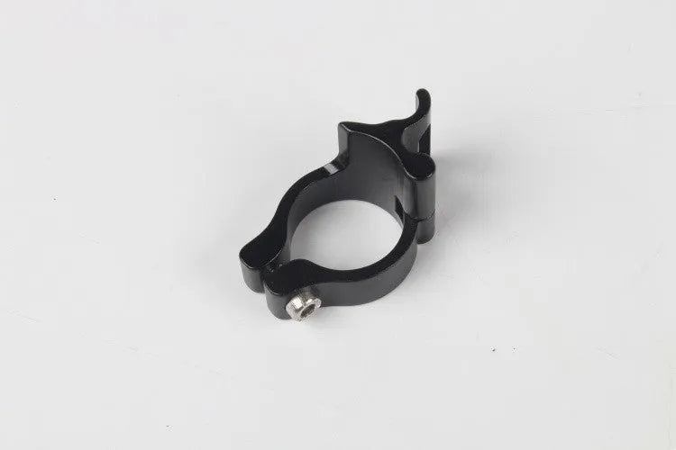 Black aluminium alloy vehicle clamp ring with 28.6mm diameter and steel frame construction