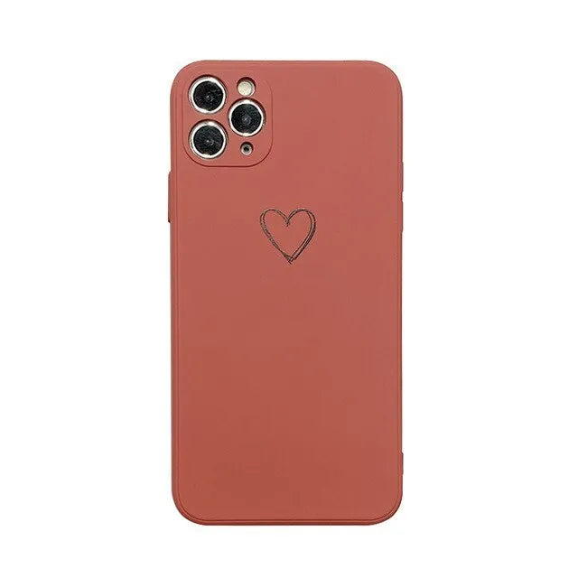 Silicone TPU phone case for Apple iPhone in solid colours black, green, pink, purple, red, white, grey, light green.