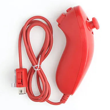 Wii left and right wireless gamepad controllers in multiple colours with rubber sleeve on right-hand unit