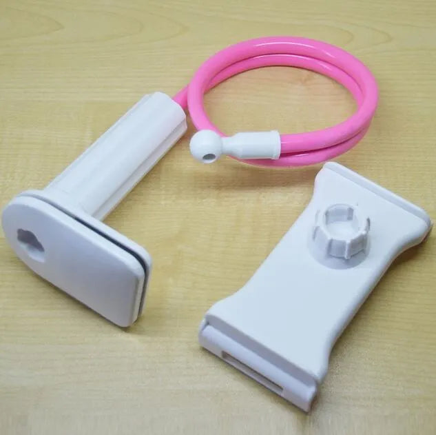 Aluminium alloy bedside phone holder with long flexible arm and saddle base mount