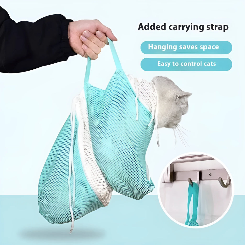 Upgraded fifth generation cat grooming bag with removable lift in pink white colour option