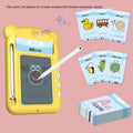 Yellow ABS plastic early learning machine with bilingual card system for children's language development