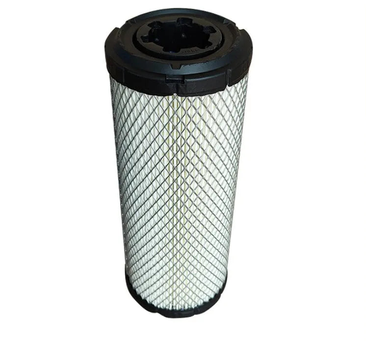 Large cylindrical Donaldson 1027 engine air filter with straight head and elbow connector