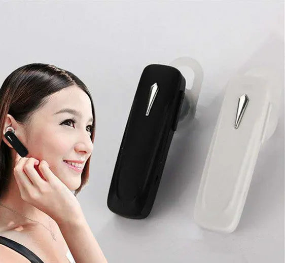 M163 car Bluetooth headset unit in black or white colour with control buttons