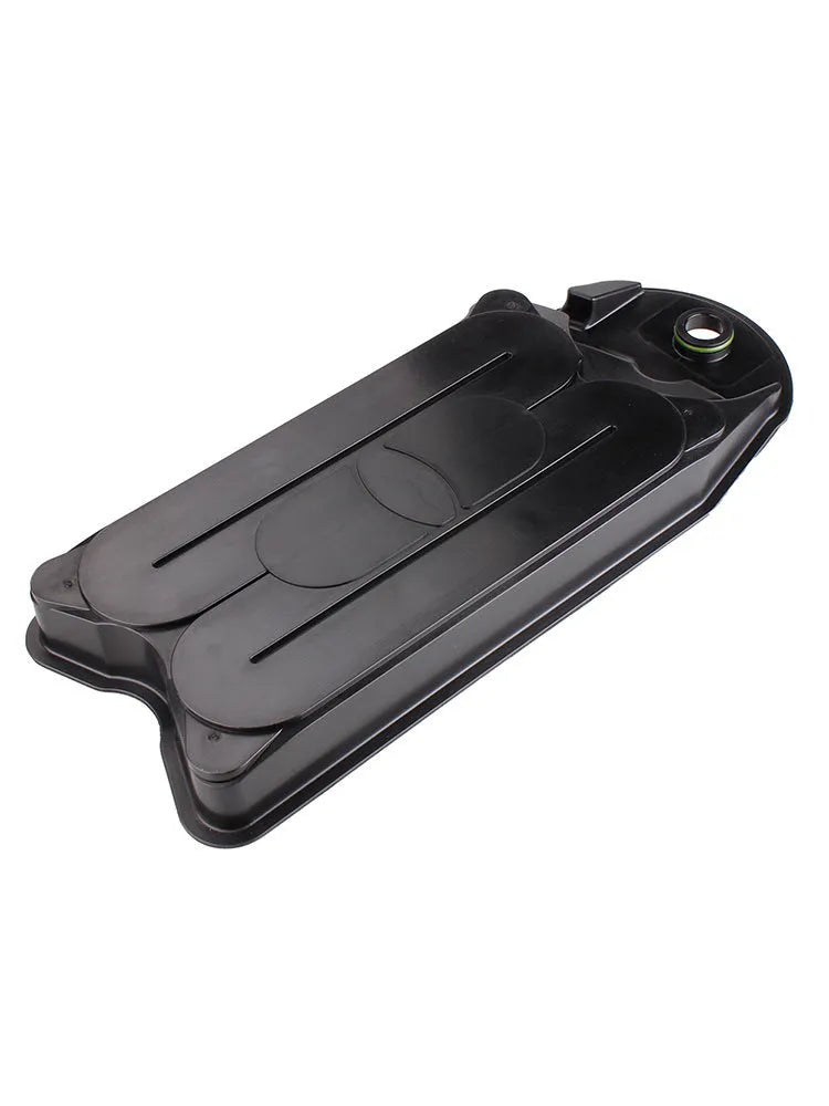 Black automotive crankcase ventilation filter for Ram 2500 3500 5500 Cummins 6.7L diesel engines
