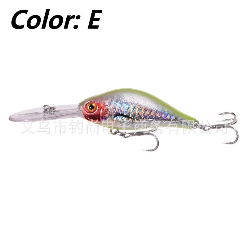 Floating rock little fat man mino fishing lure measuring 10.5cm with deep diving long tongue board