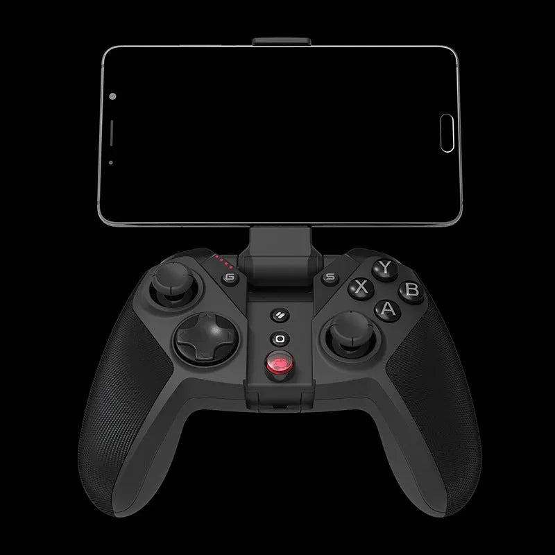 Black game console handle with Type-C connector and vibration function.